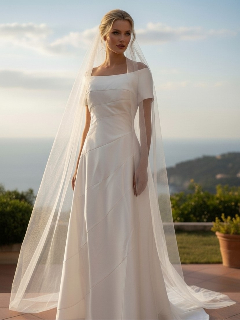 Vintage Robert Legere Wedding Gown in Oyster - Size 12/14